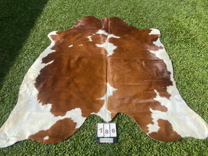 a186. Brown white Cowhide