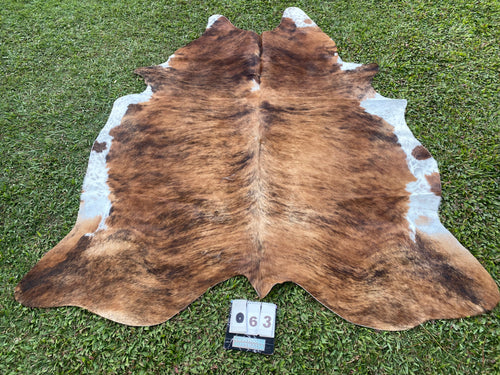 63. Brindle white belly Cowhide