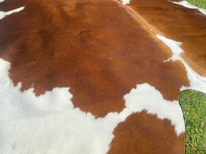 a186. Brown white Cowhide