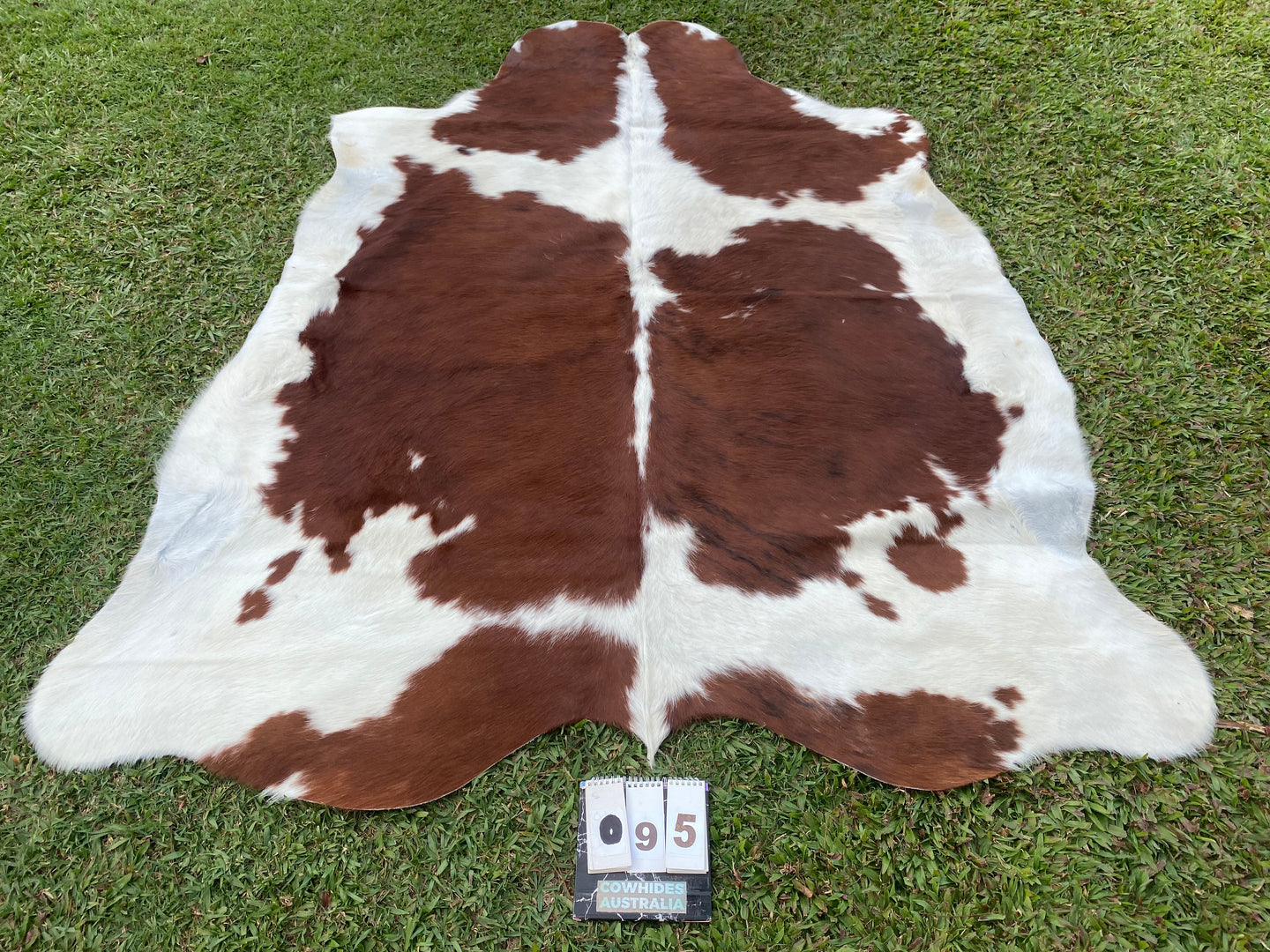 95. Brown white Cowhide