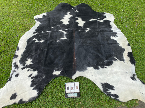 80. Black white Cowhide