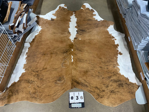 36.  Brindle white belly Cowhides