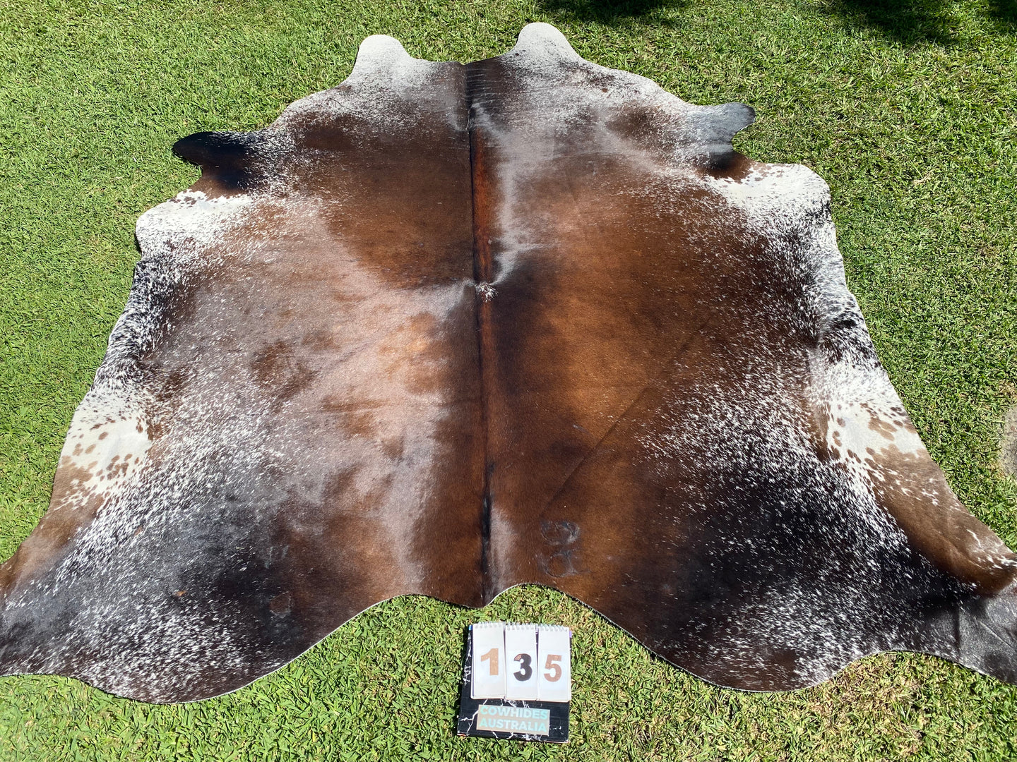 a135. Salt pepper tri colour Cowhide