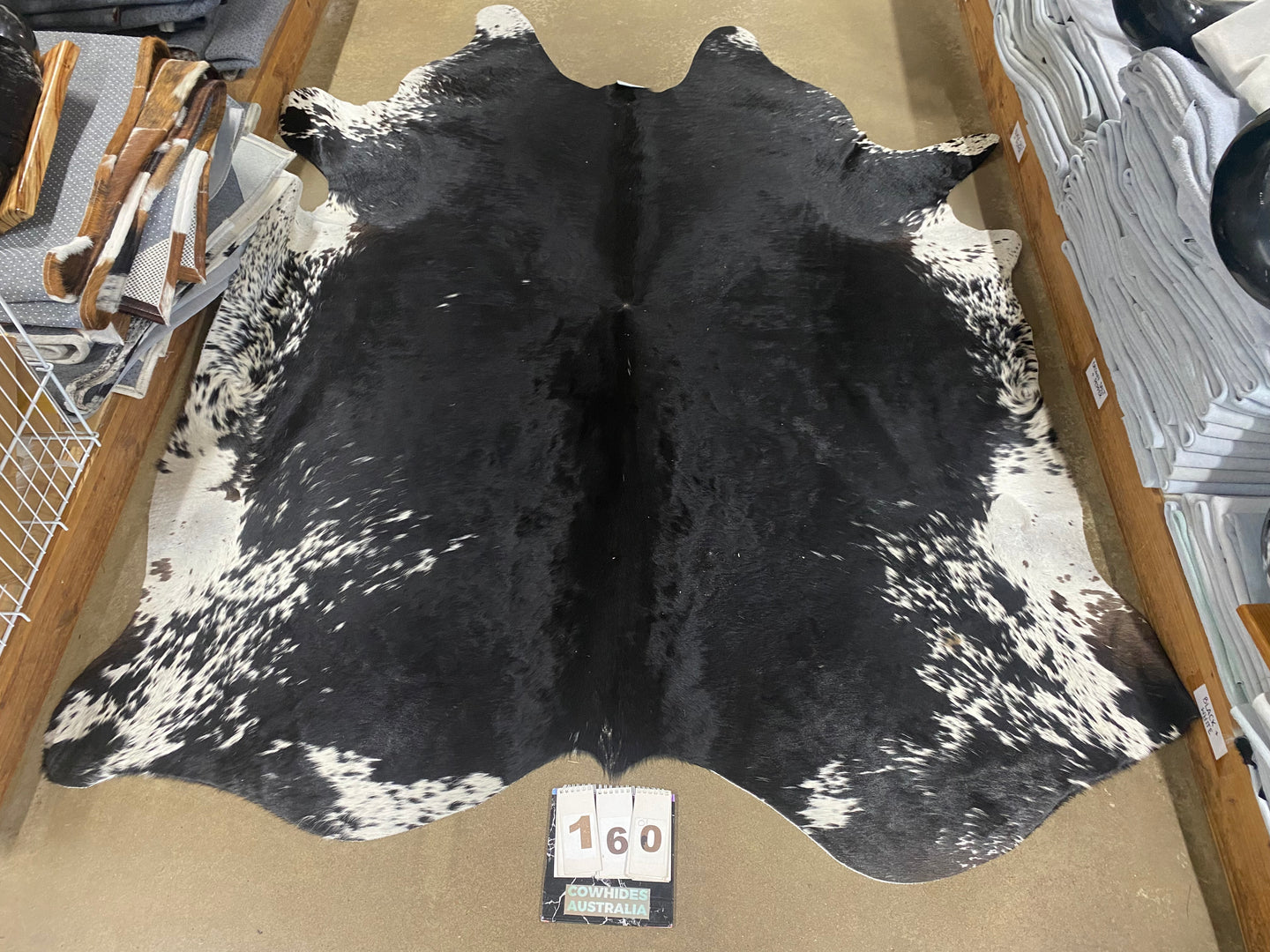 a160. Salt pepper Cowhide