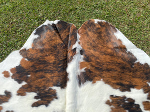 a177. Brindle white belly Cowhide