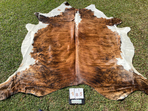 a185. Brindle White belly Cowhide