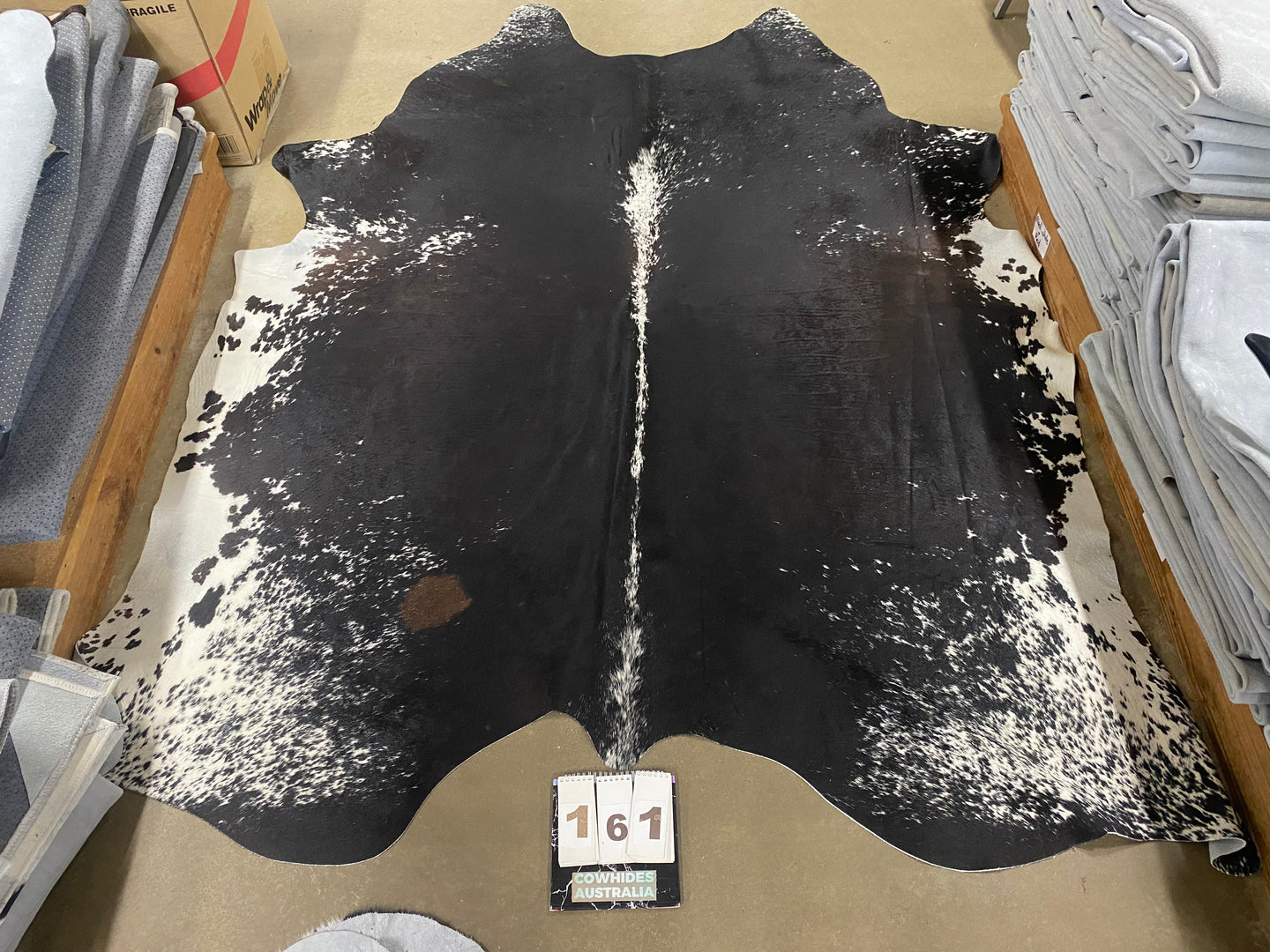 a161. Salt Pepper Cowhide