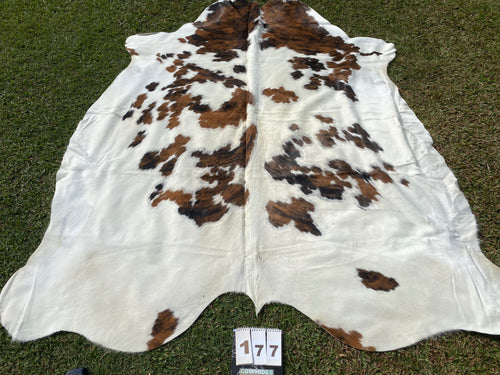 a177. Brindle white belly Cowhide