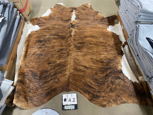 42. Brindle white belly Cowhide