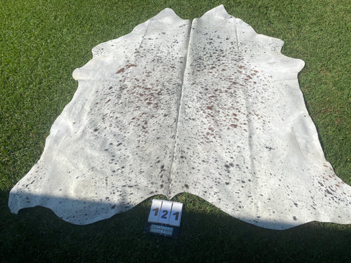 a121. Brown white speckled Cowhide