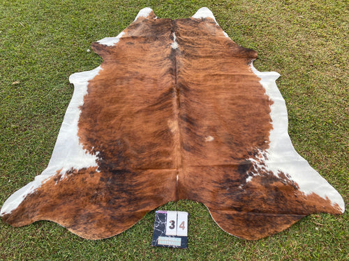 34. Brindle white belly Cowhide