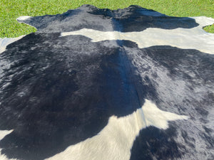 a174. Black white Cowhide