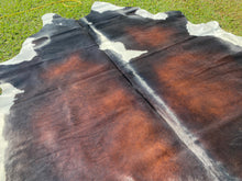 Load image into Gallery viewer, a155. Black white Reddish Cowhide