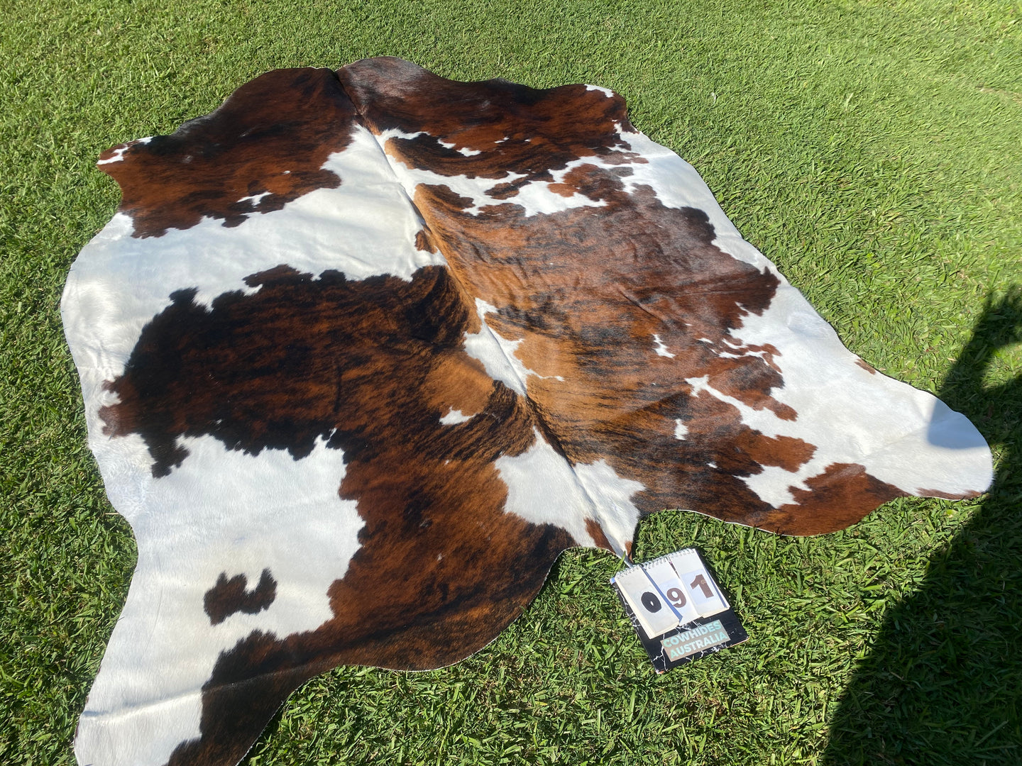 91. Brindle tri colour Cowhide