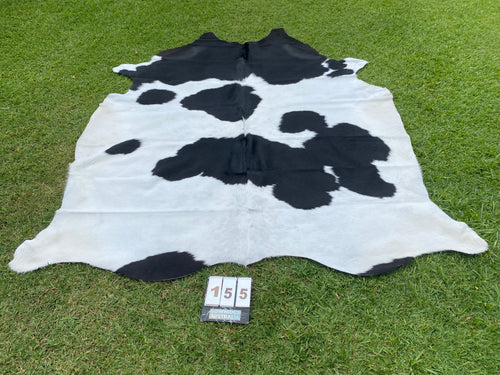 a155 Black white Cowhide