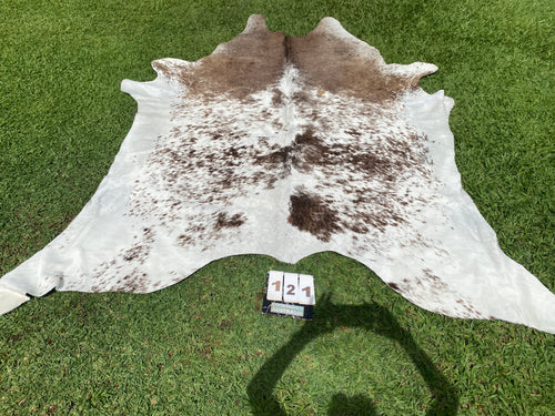 a121. Brown white speckled Cowhide