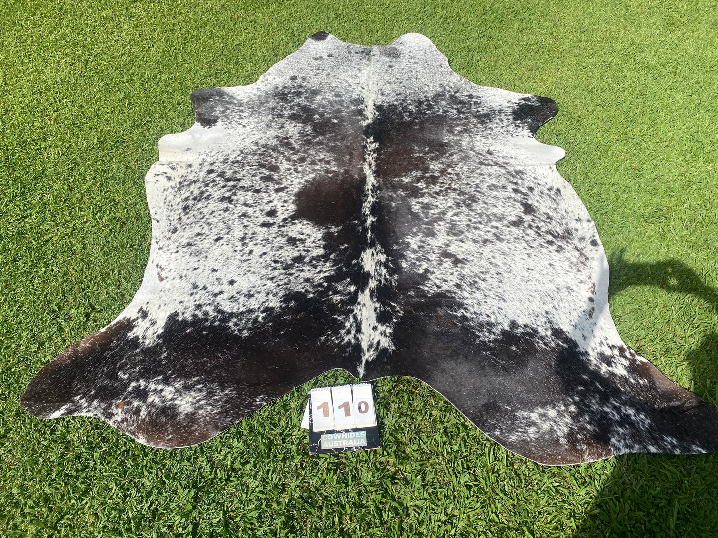 a110. Black and White Salt and Pepper Cowhide