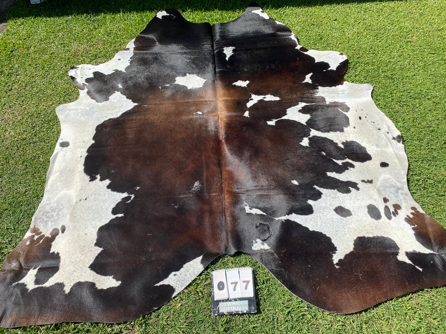 77. Chocolate And White Speckled Cowhide