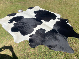 a122. Black white Cowhide