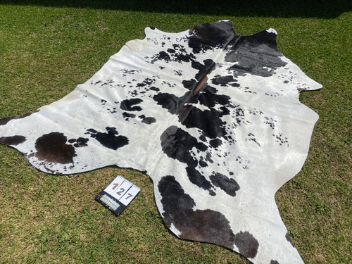 a127. Black and White reddish Cowhide