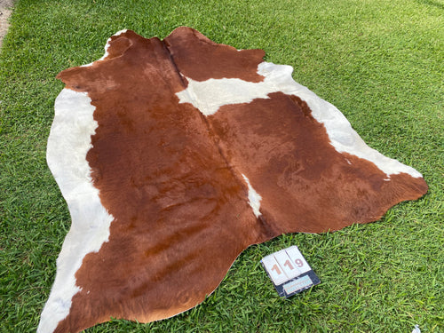 a119. Brown white  Cowhide