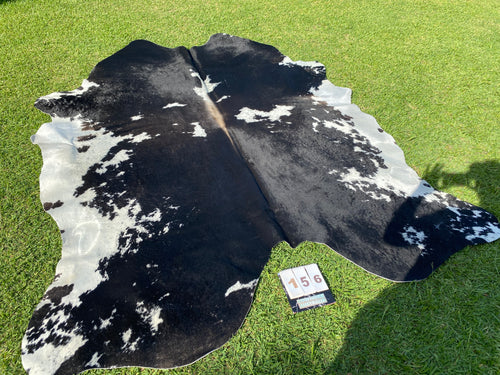 a156. Black White Cowhide