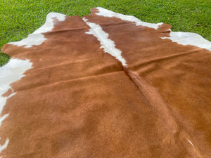 74. Brown white special   Cowhide