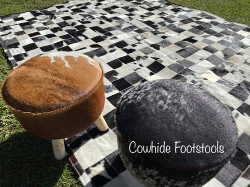 Cowhide Foot Stools