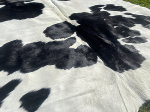 a191. Black white  Cowhide