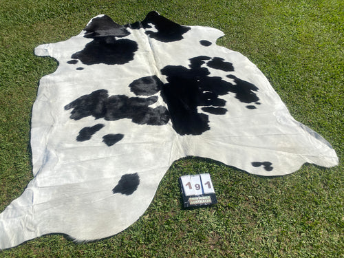 a191. Black white  Cowhide