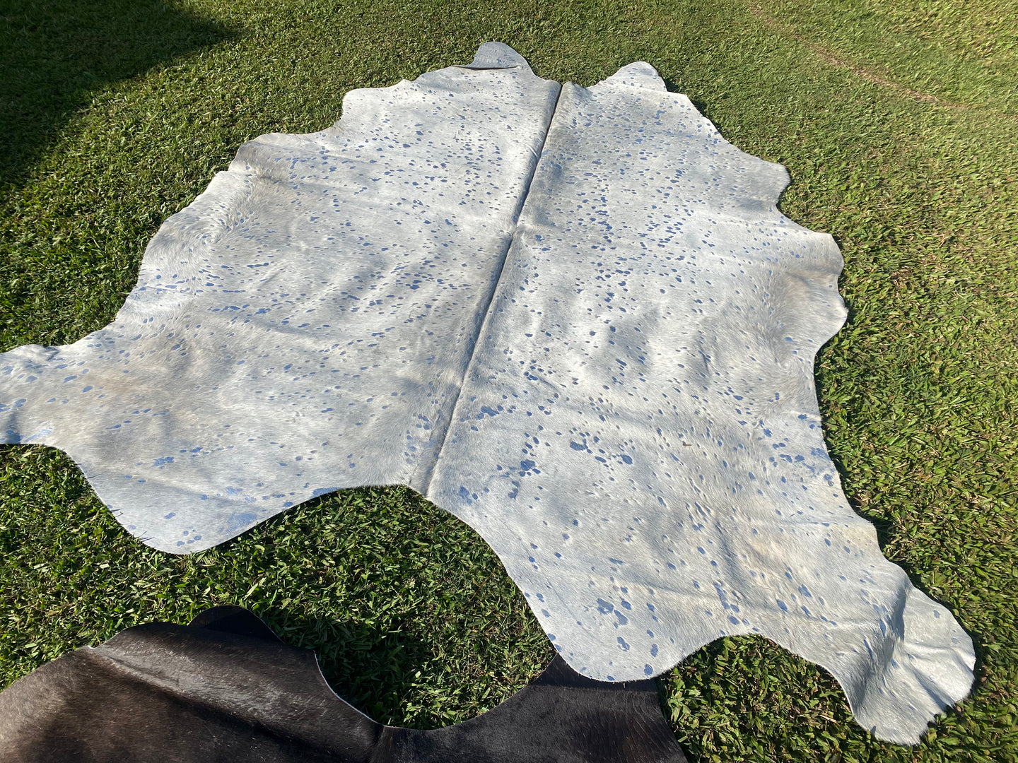 a164. Silver Acid wash Cowhide