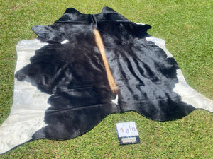 a180. Black white red  Cowhide